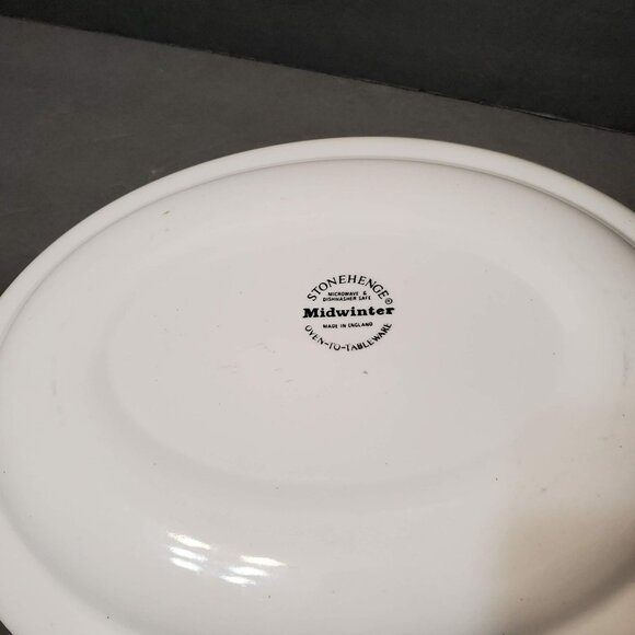 Stonehenge Midwinter Invitation Oval Serving Platter Floral Pink Carnation 12" - Picture 5 of 7